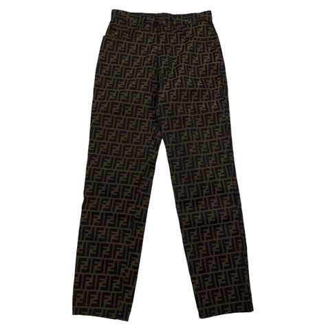 fendi zucca print trousers|Fendi hats for women.